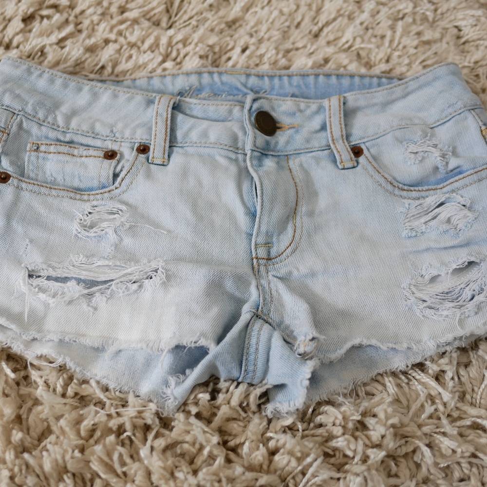 Light Denim shortie shorts